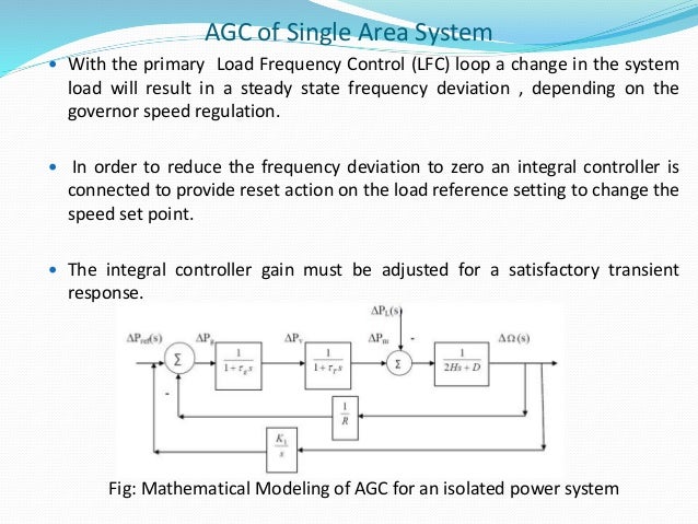Load frequency control load frequency control with controller theory